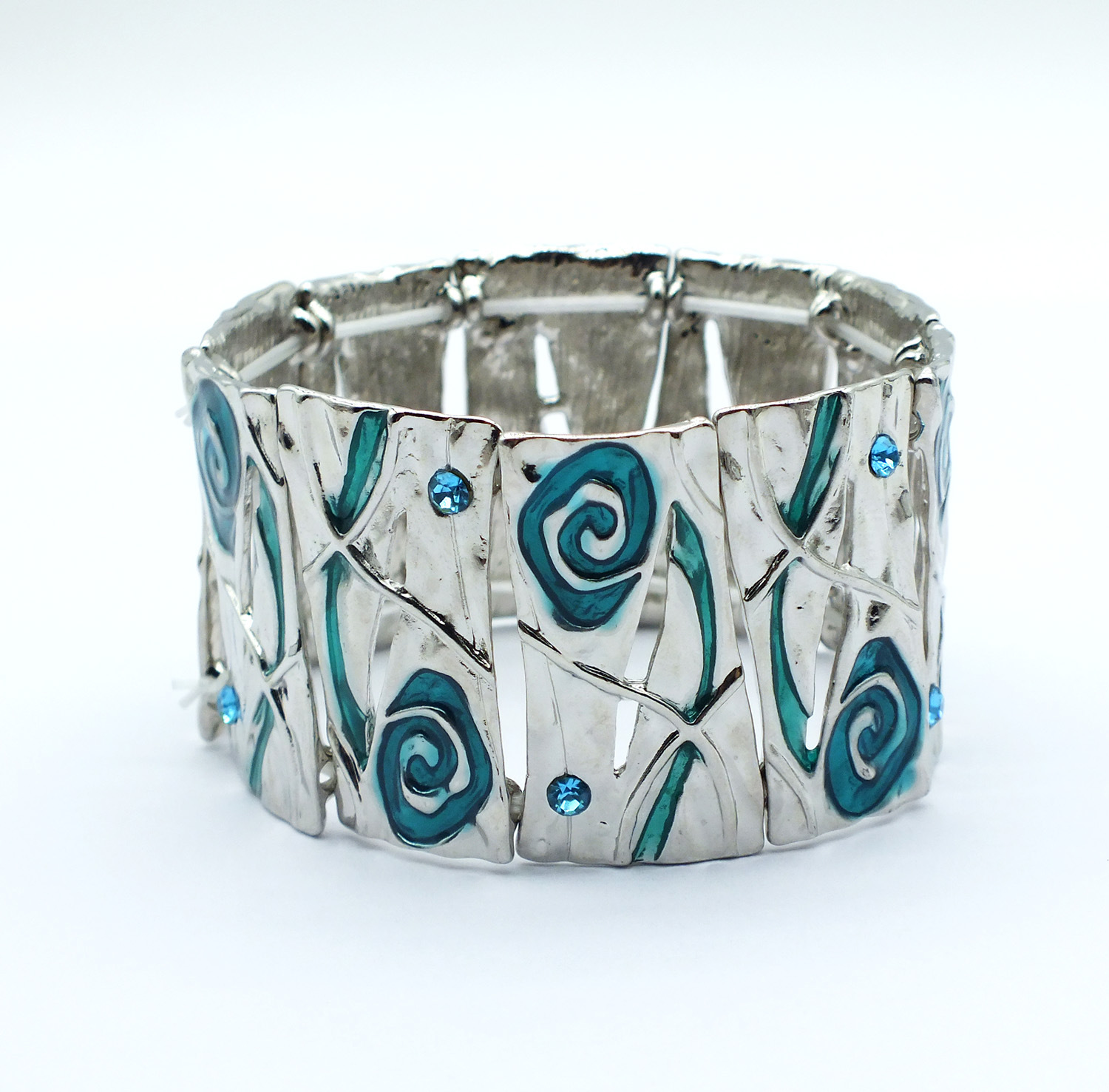 B618 Accessories Mixed Batch Oil Drop Bracelet Geometric Enamel Color Elastic Bracelet