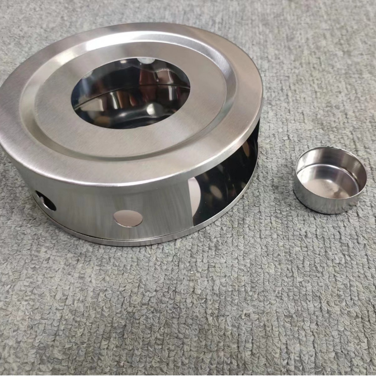 Stove Tea Chat Small Stove Stainless Steel Charcoal Stove Alcohol Candle Carbon Stove Tea Boiling Stove Tea Warming Stove Insulation Base Small Stove