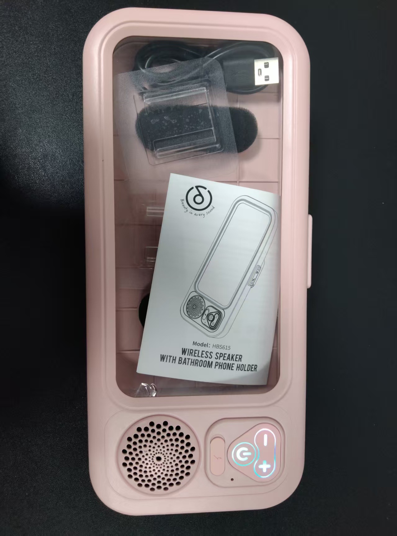 New Bathroom Waterproof Touch Phone Box Fixed Bracket Shower Bluetooth Small Speaker