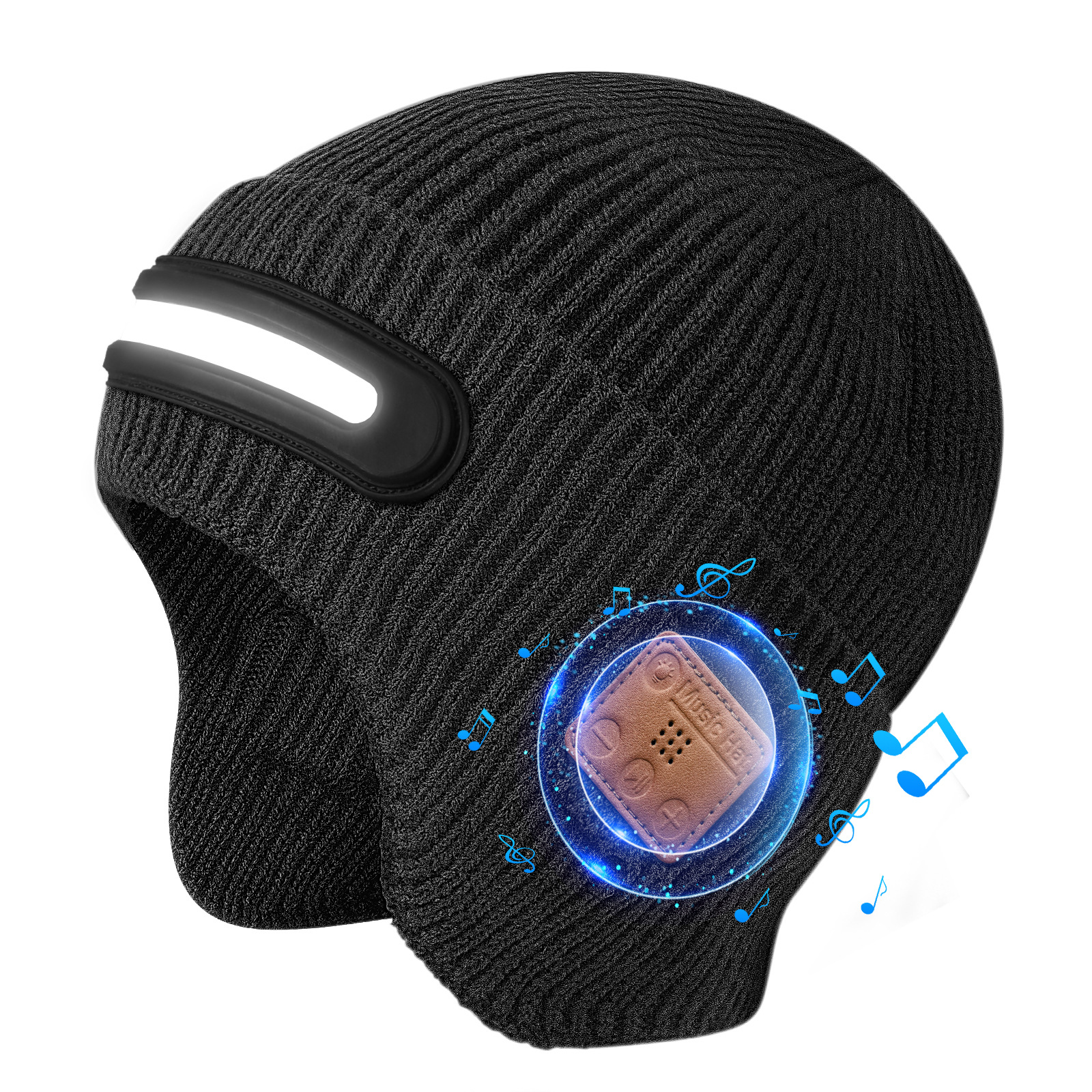 New LED colorful lighting rechargeable Bluetooth music hat Halloween party colorful light-up hat TIKTOK