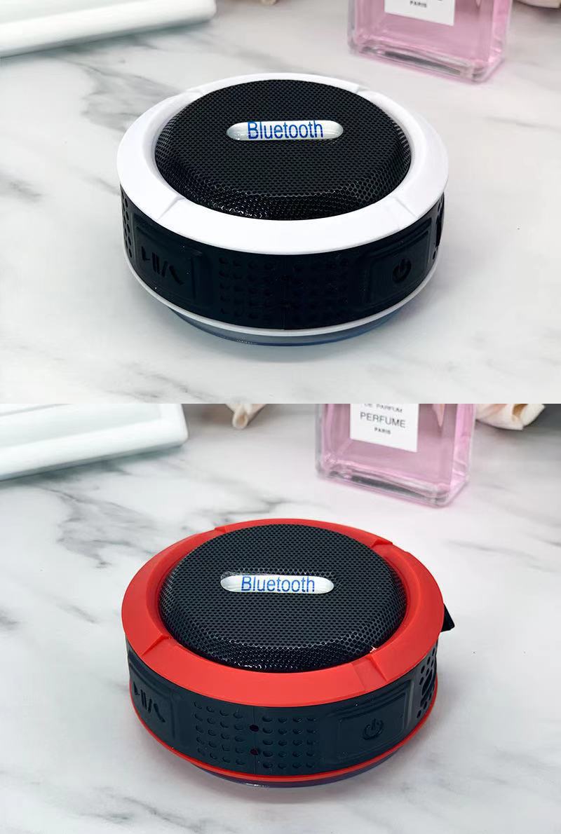 C6 Bluetooth Speaker Waterproof Suction Cup Wireless Three-proof Small Speaker Outdoor Portable Hands-free Clip-on Call Speaker