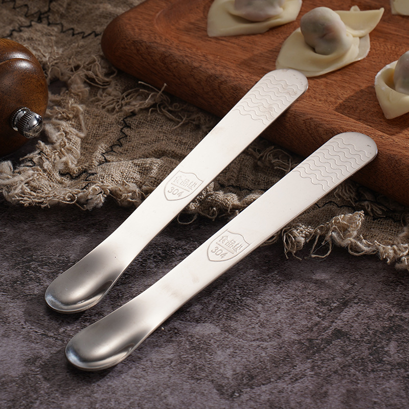 304 stainless steel dumpling spoon, filling scoop, stirring spoon, flat scoop, filling spoon, household tool for making dumplings and wontons