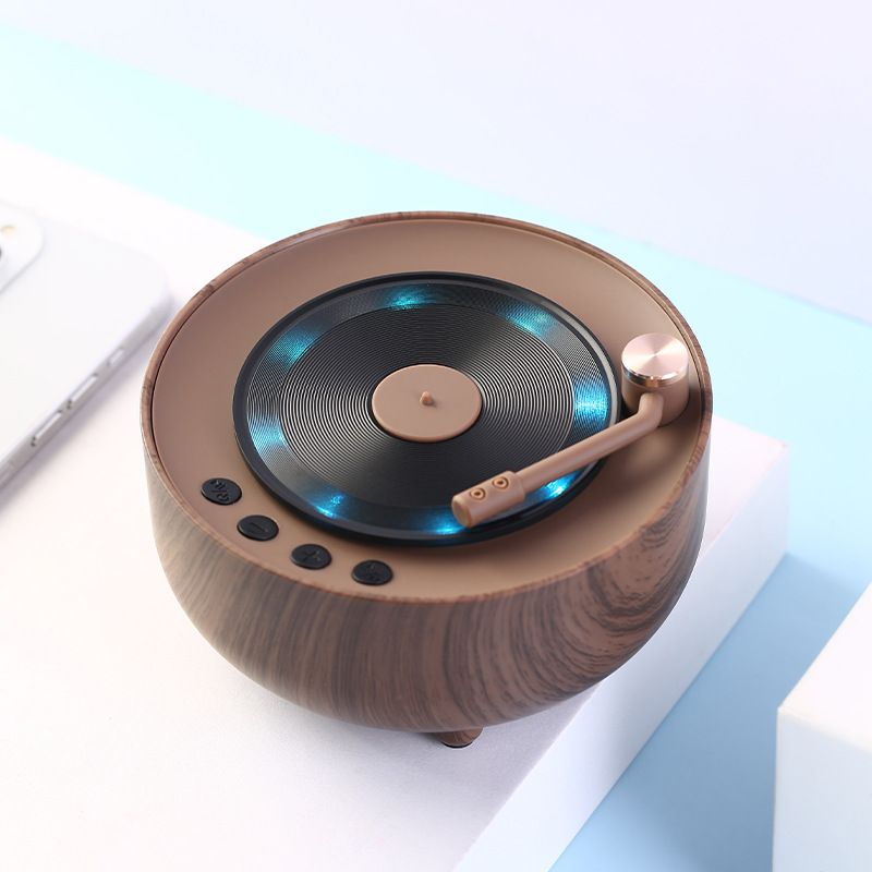 New Product Disc Player Speaker Atomic Vinyl Speaker Home Portable Gift Wireless Bluetooth Speaker