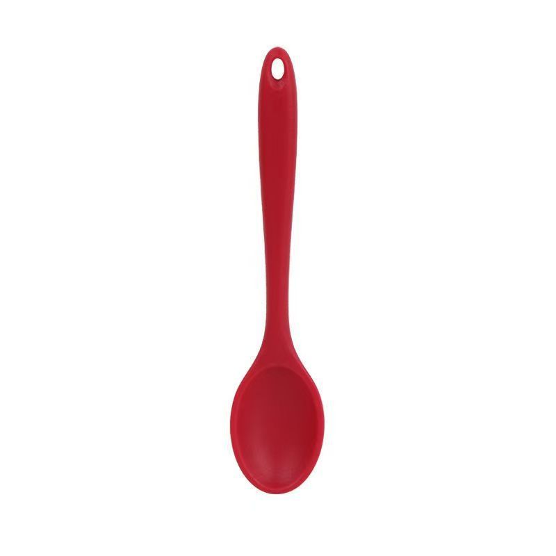 Food-grade integrated silicone dining spoon, high-temperature resistant soup spoon, slotted spoon, home non-stick pan silicone spoon