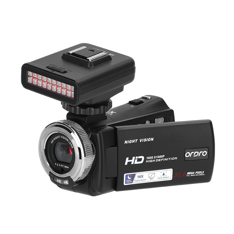 HD Digital Camcorder Ordro V12 1080P 30fps Home Night Vision Infrared Shooting Gift DV