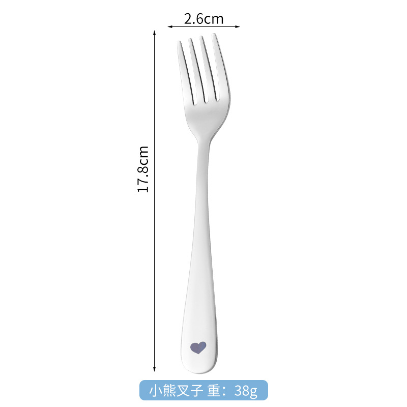 304 stainless steel cartoon spoon baby food spoon infant cute spoon baby learning to eat feeding spoon children's spoon