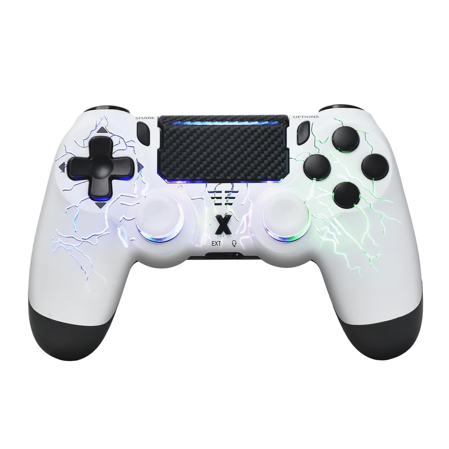 PS4 wireless Bluetooth handle RGB extended dual back button TURBO function P4 game handle 6-axis gyro controller