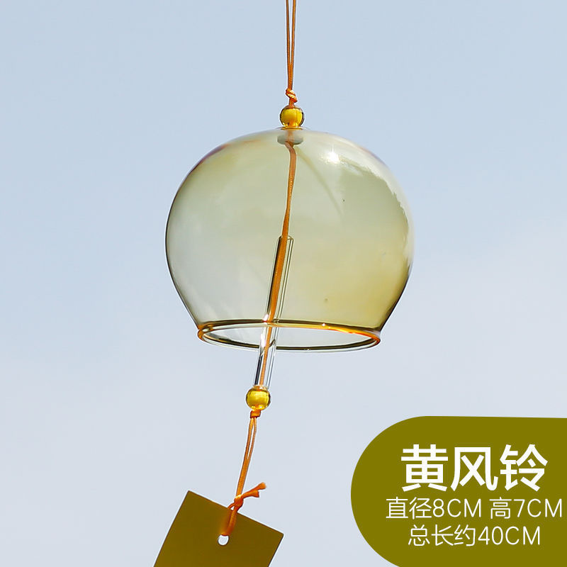 Wishing Wind Chime Decoration Wind Chime Cherry Blossom Glass Transparent Hanging Scenic Spot Scene Layout Wind Chime Student DIY
