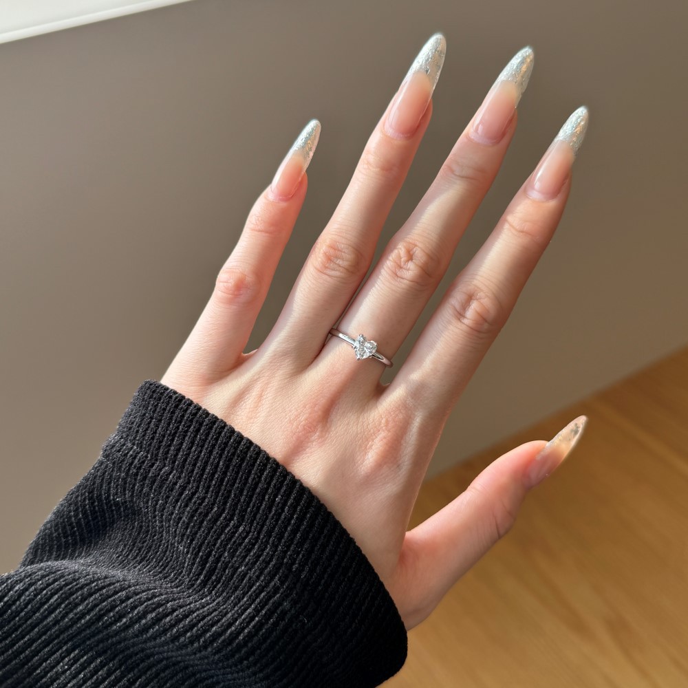 S925 sterling silver ring for women, love main stone carat wedding ring women's hand accessories