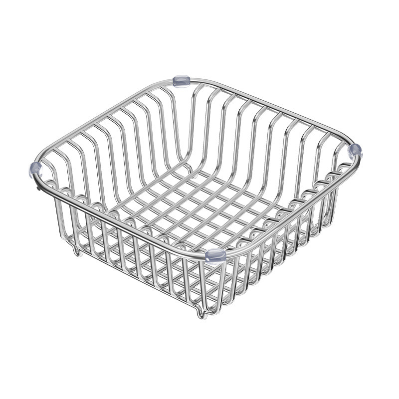 Drain basket kitchen sink rack bowl and dish storage kitchen supplies drain dishwashing sink filter rack stainless steel