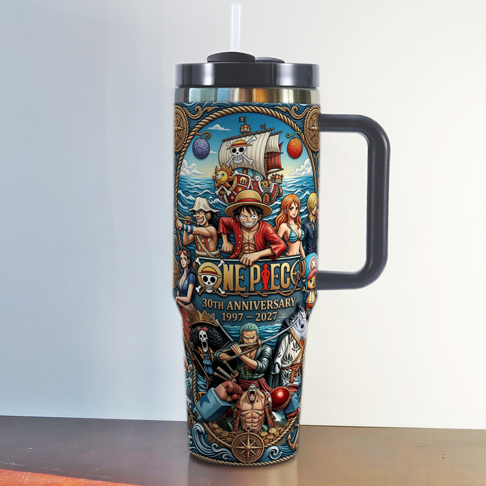 40oz stanley ice霸 cup ONEPIECE Luffy embossed printed One Piece car cup