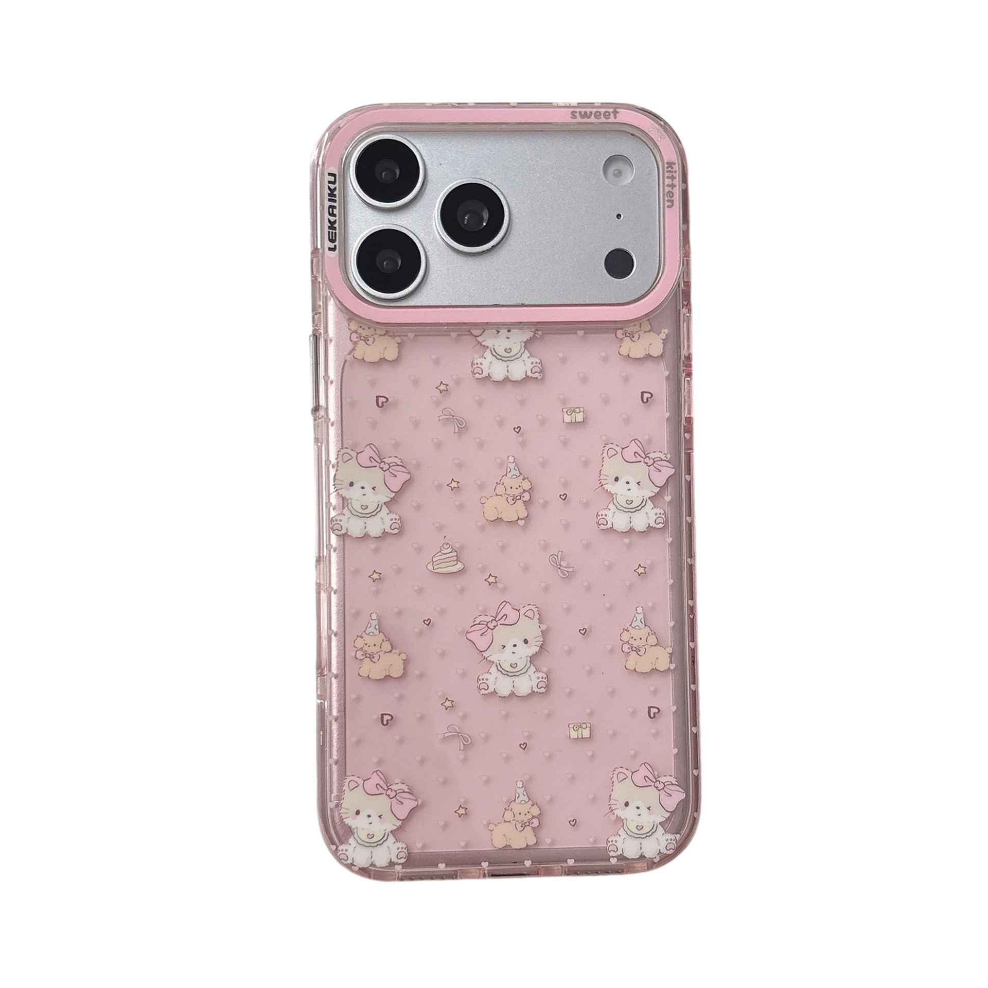 For iPhone 17 Pro Max Graffiti Side IMD Phone Case Apple 16 Full Screen Bear Cartoon Transparent Case