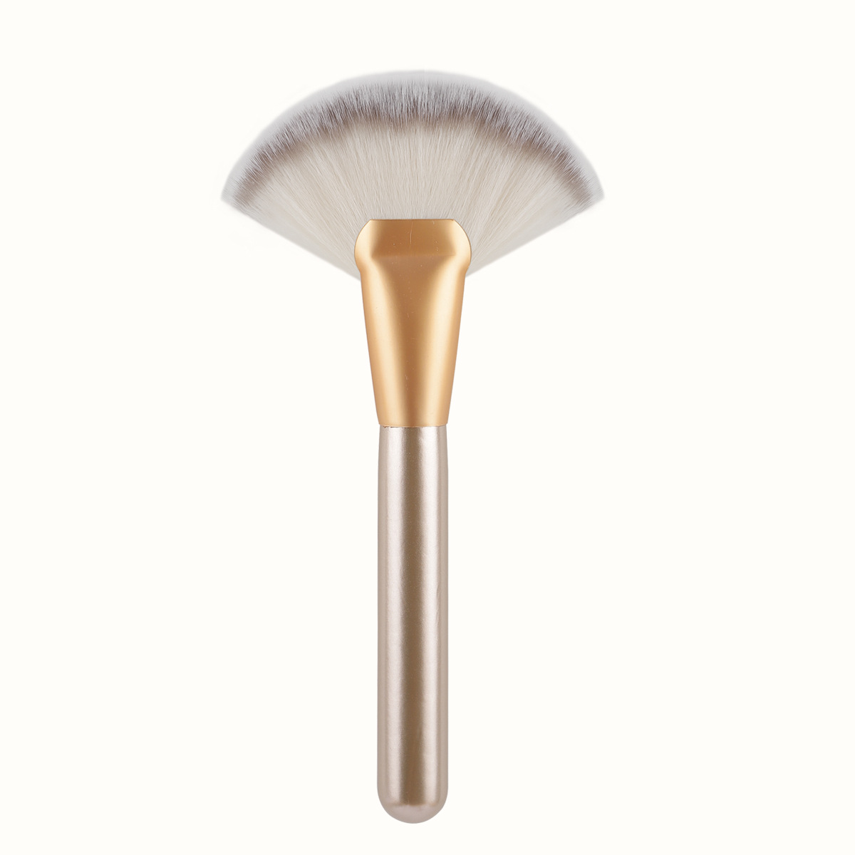 New Single Large Fan Brush Highlighter Brush Excess Powder Brush Face Highlight Brush Soft Bristle Fire Shape Cosmetic Tool