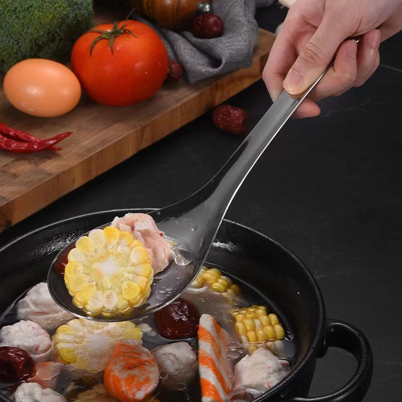 304 stainless steel Chinese rice spoon, thickened large spoon, serving spoon, household electric rice cooker rice and soup spoon