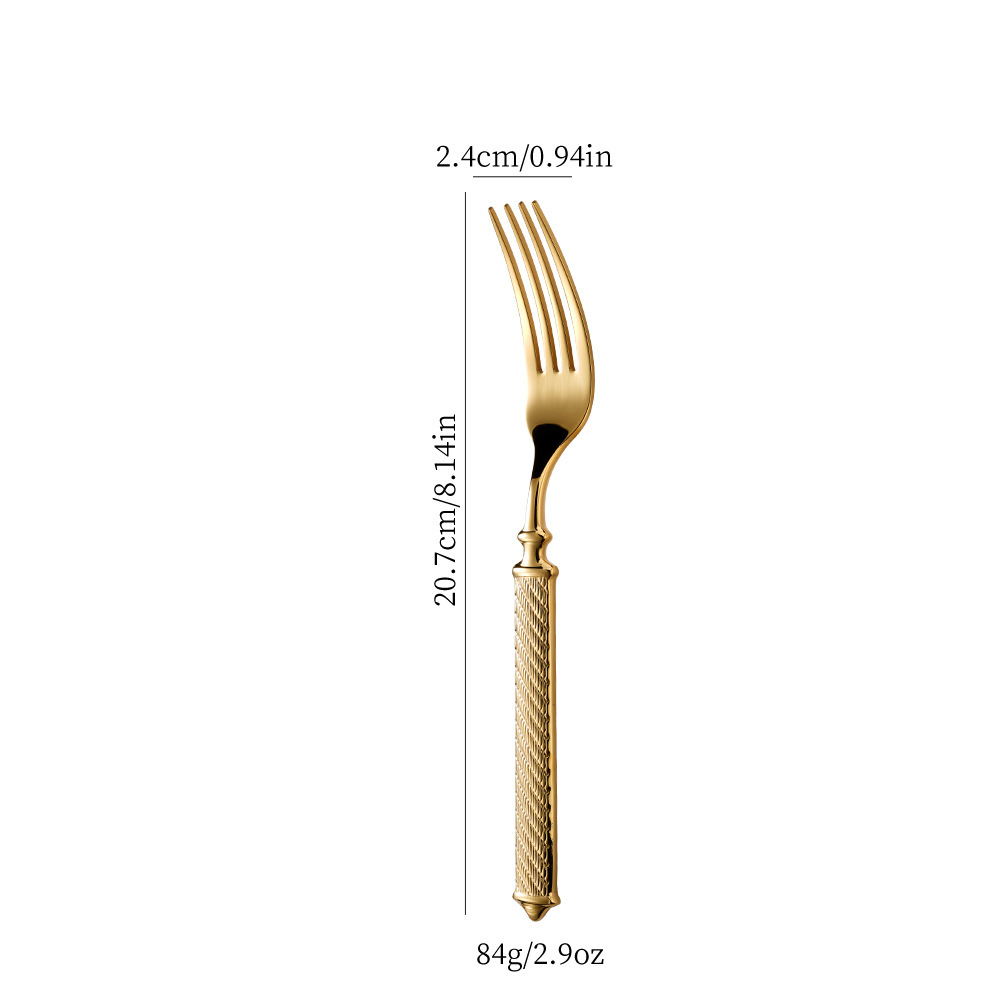 304 stainless steel Roman rope knife fork spoon hotel Western tableware knife fork hotel cutlery steak knife fork spoon set