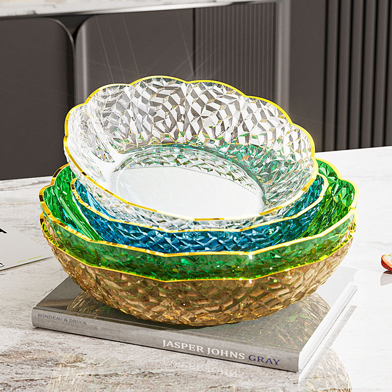 Food grade plastic fruit plate living room coffee table salad bowl sugar snack display plate