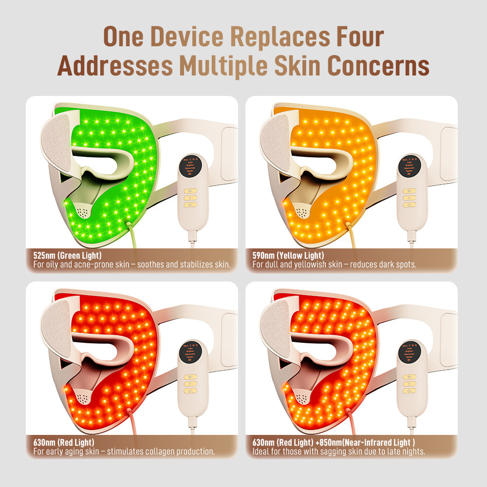 New Face Mask Photon Beauty Mask Home Spectrometer Red Light Mask Beauty Device