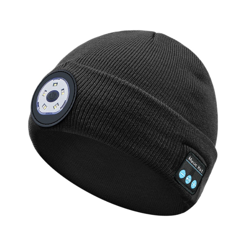 Chuanglineng rechargeable washable Bluetooth hat new LED light-up Bluetooth 5.4 music knitted hat private mold