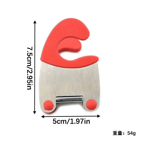 Stainless steel pot edge clip holder anti-scald bowl and dish clip dual-purpose hook design rubber clip household kitchen tool