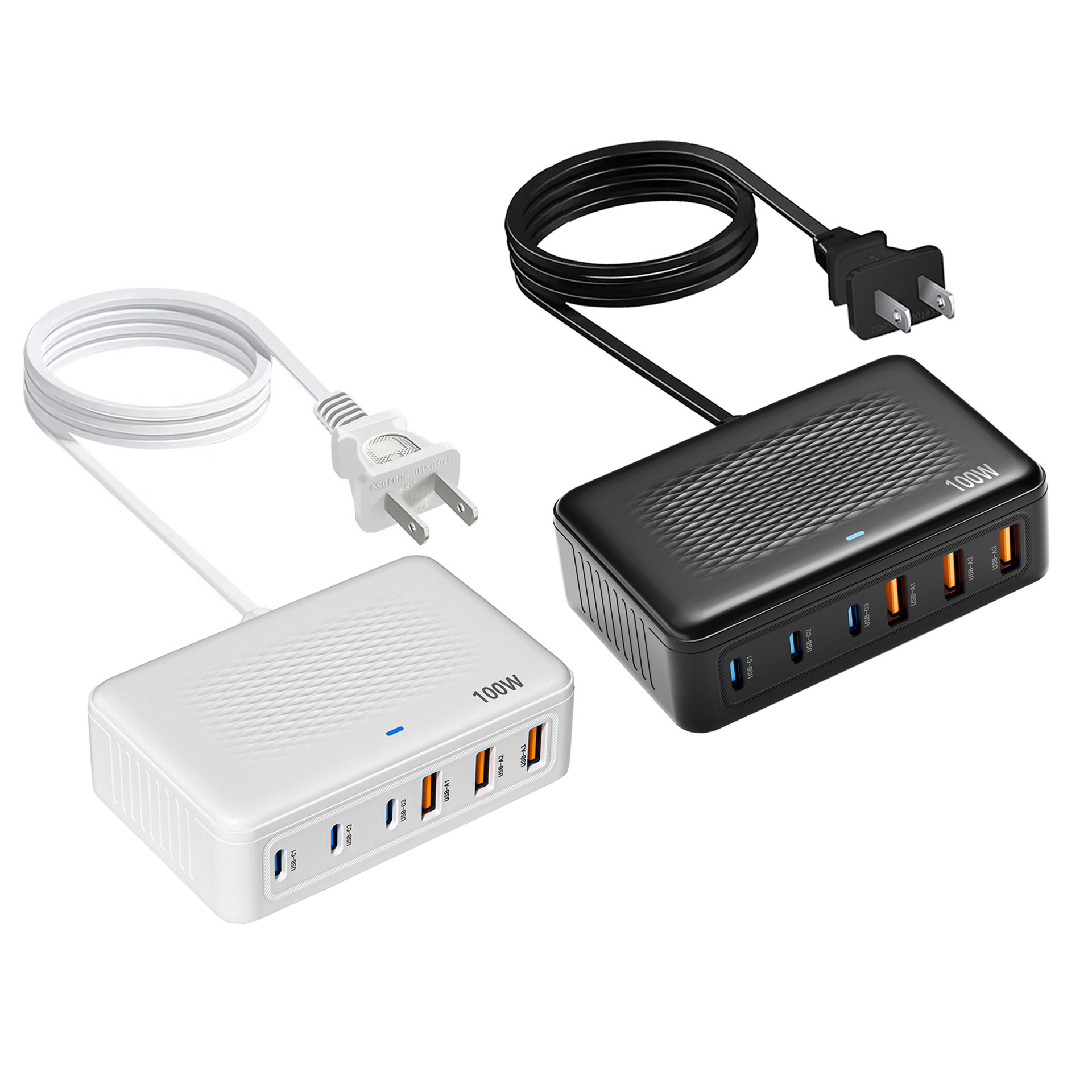New 100W EU standard 3C3A desktop charger for Apple 15 phone tablet multi-port Samsung charger