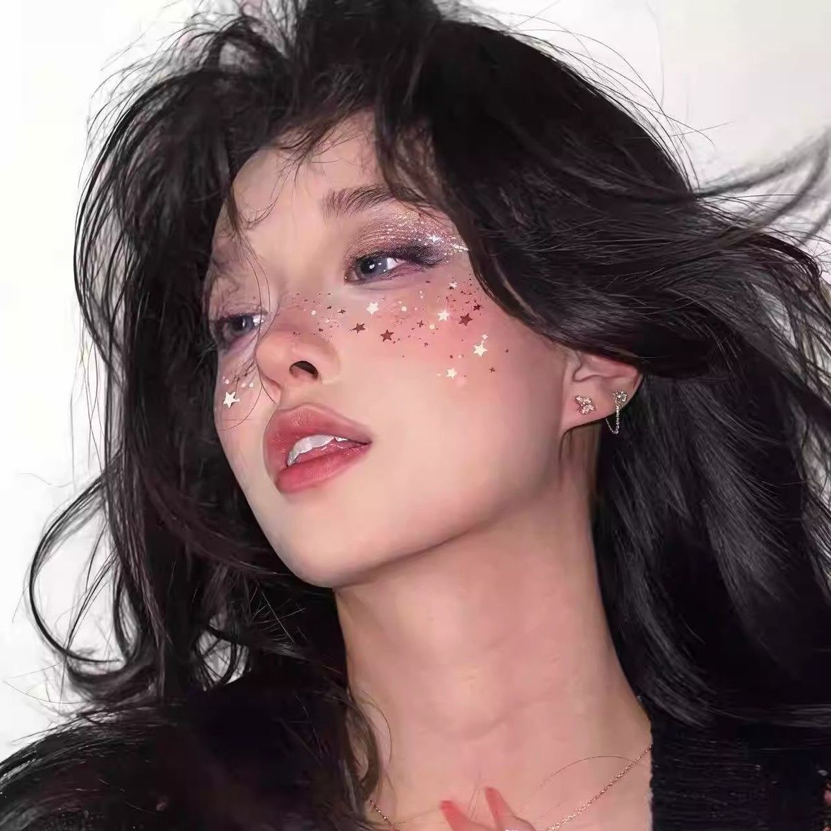 Sparkling Stars Freckle Sticker Taylor Swift Face Sticker Party Gathering Tattoo Sticker Concert Flash Makeup Sticker