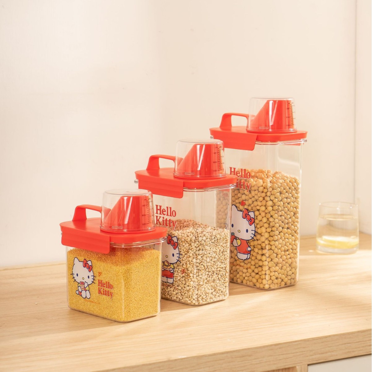 Sanrio Grain Storage Jar Official Kitchen Pest-Proof Rice Bucket Five-Grain Sealed Storage Jar KT Storage Box