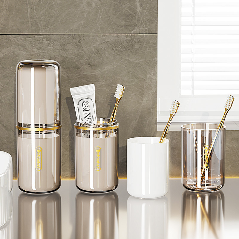 Travel Toothbrush Storage Box Rinse Cup Electric Portable Toothbrush Holder Toothbrush Cup Brushing Cup Set Travel Supplies