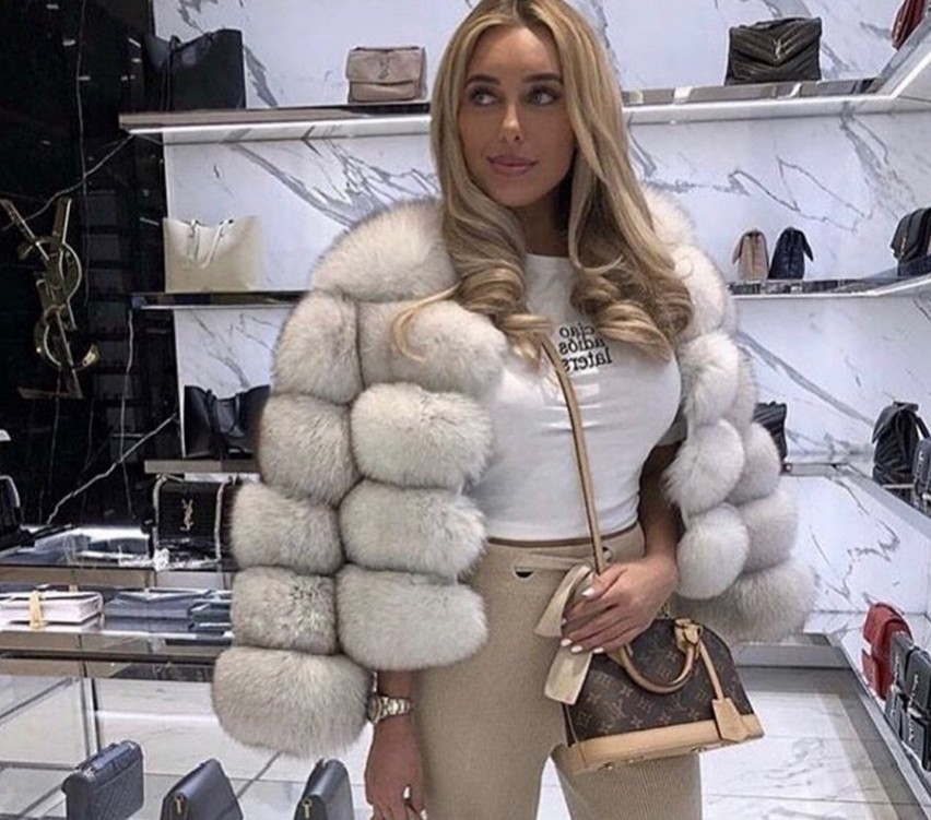 Fur imitation fox fur faux fur jacket women's short long sleeve faux fur artificial fur jacket