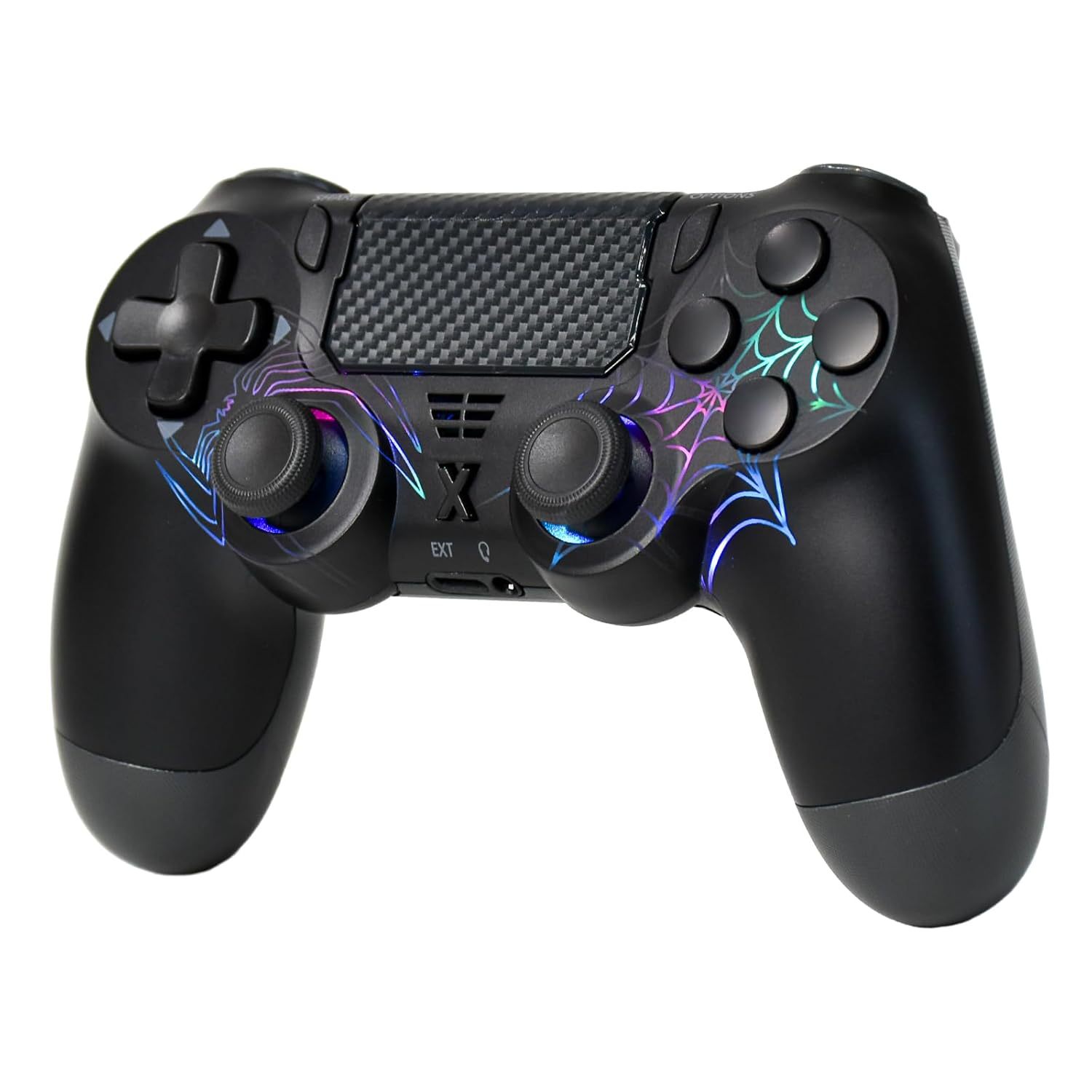 PS4 wireless Bluetooth handle RGB extended dual back button TURBO function P4 game handle 6-axis gyro controller