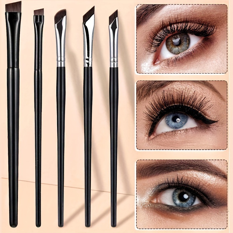 Ultra-thin blade brush makeup tool angled flat head eyebrow brush sickle detail brush makeup brush set