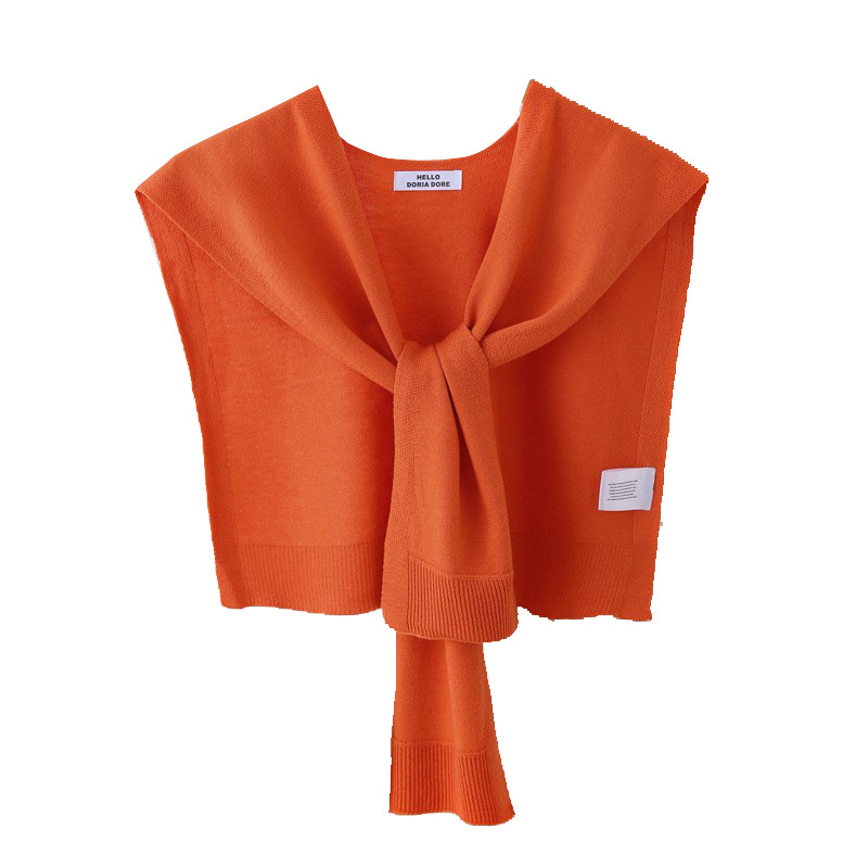 Knitted small shawl for women, spring/autumn/summer air-conditioned room neck protection cape, thin outerwear matching skirt shirt