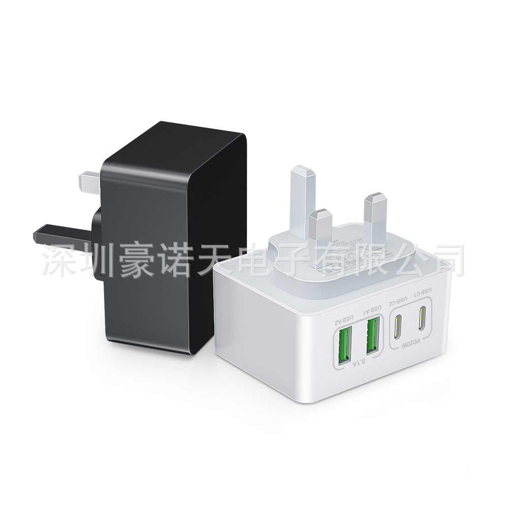 Support 40W US Apple Charger Multi-Port Charging for Apple Samsung Phones 2C+2A Charging Head