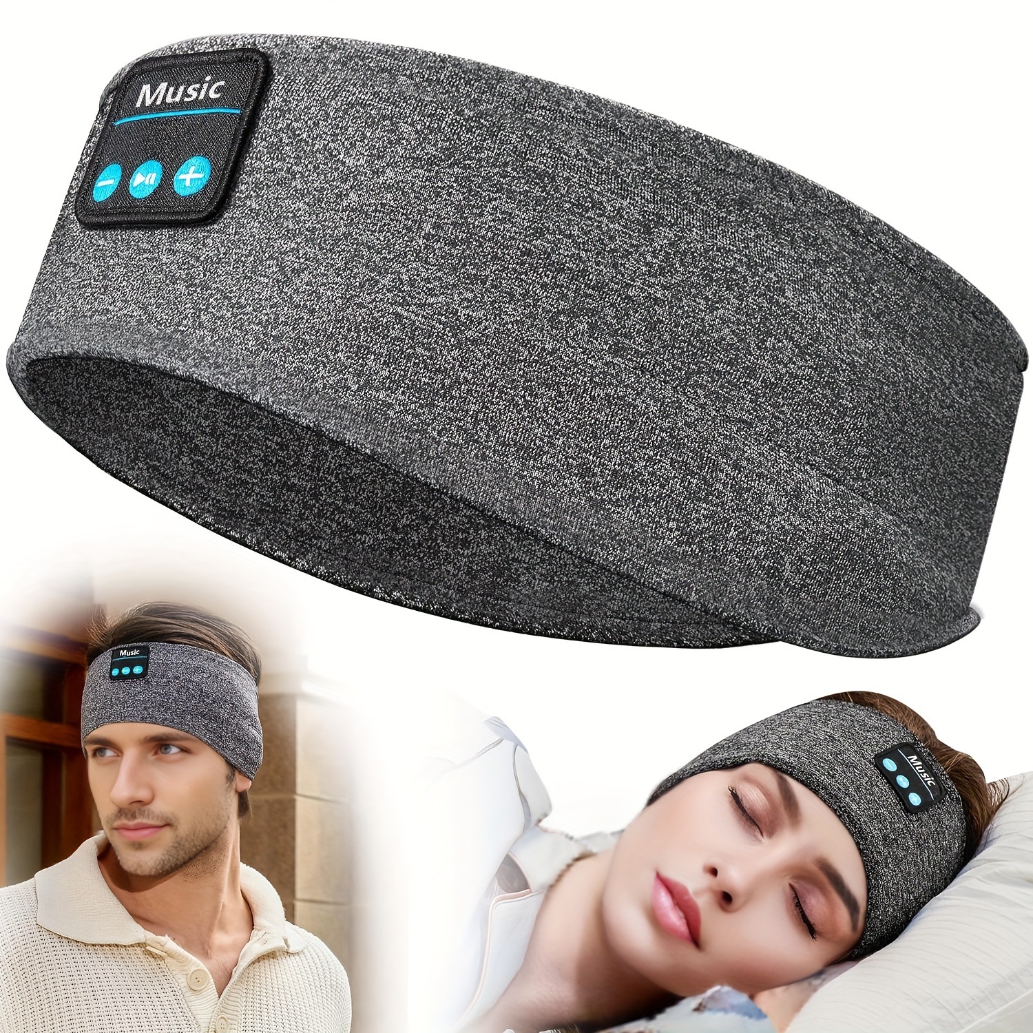 Bluetooth 5.3 headband earphones, dual-ear stereo, summer cycling outdoor neck gaiter, sports call, cycling