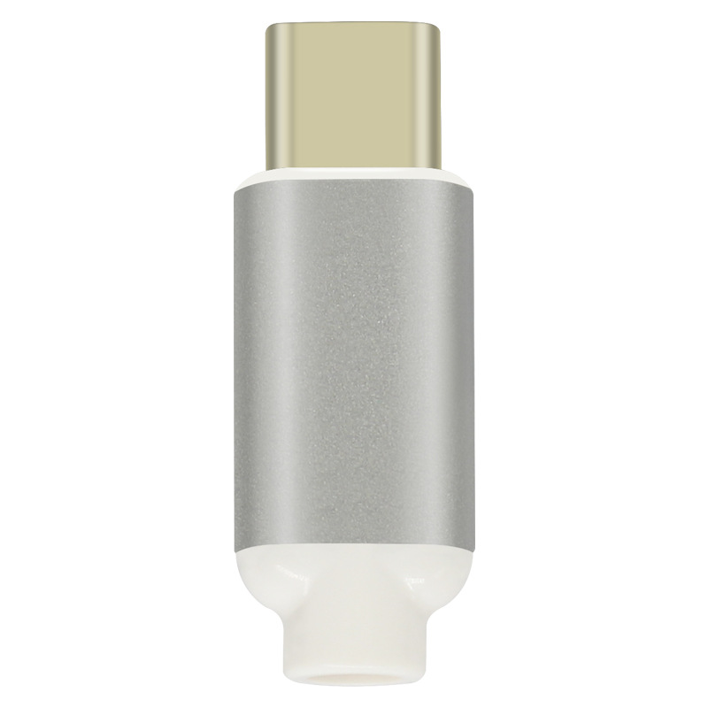 Type-C digital audio headphone plug aluminum alloy shell + rubber plug charging data cable repair accessory digital