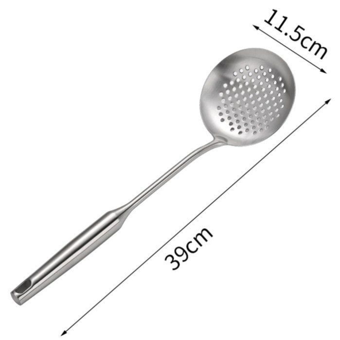 304 stainless steel spatula, soup spoon, hot pot slotted spoon, cooking spatula, hollow handle kitchen utensil, spatula