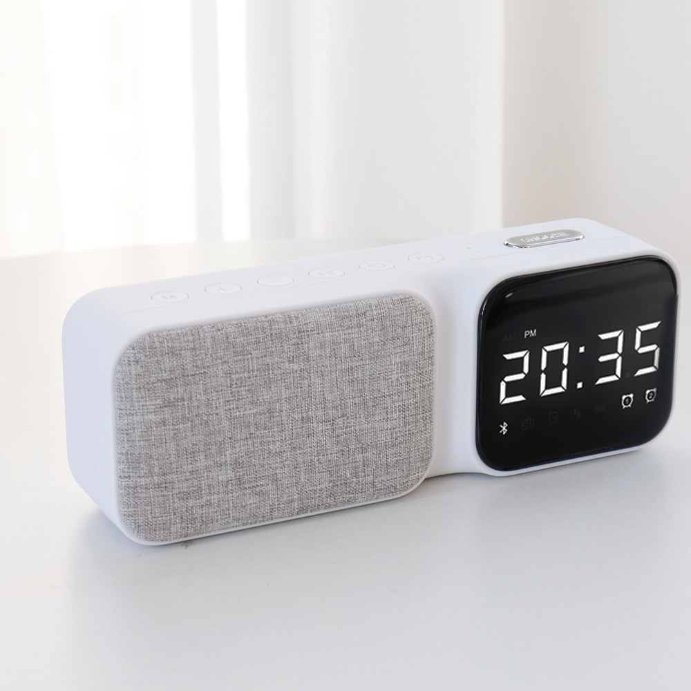 White Noise Machine Sleep Aid Fabric Bluetooth Audio Clock Sleep Machine White Noise Machine Curved Display
