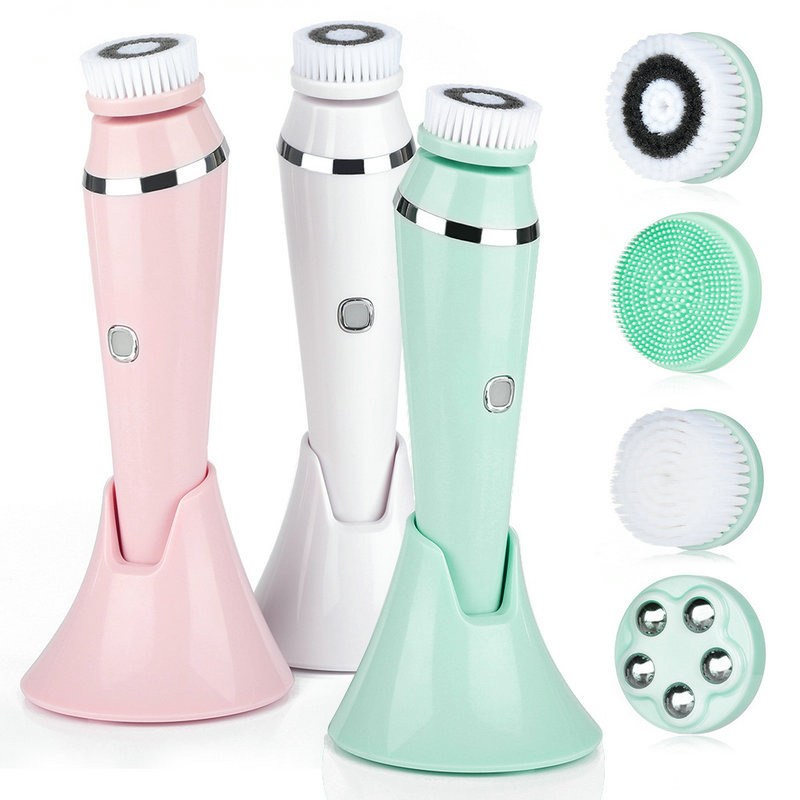 Face Washer Electric Rotating Massage Pore Cleaner Soft Bristle Face Cleansing Brush Electric Face Cleanser