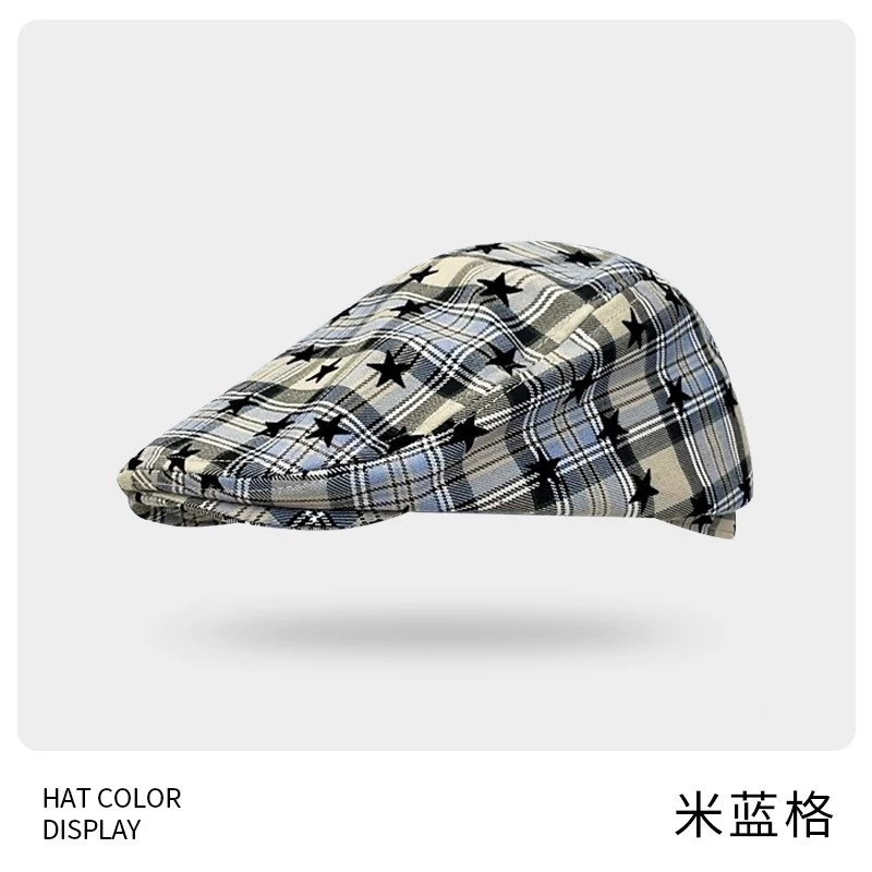 Rivet Forward Cap for Women, Spring/Autumn, Beret, Thin Sun Protection, Casual, Face Slimming