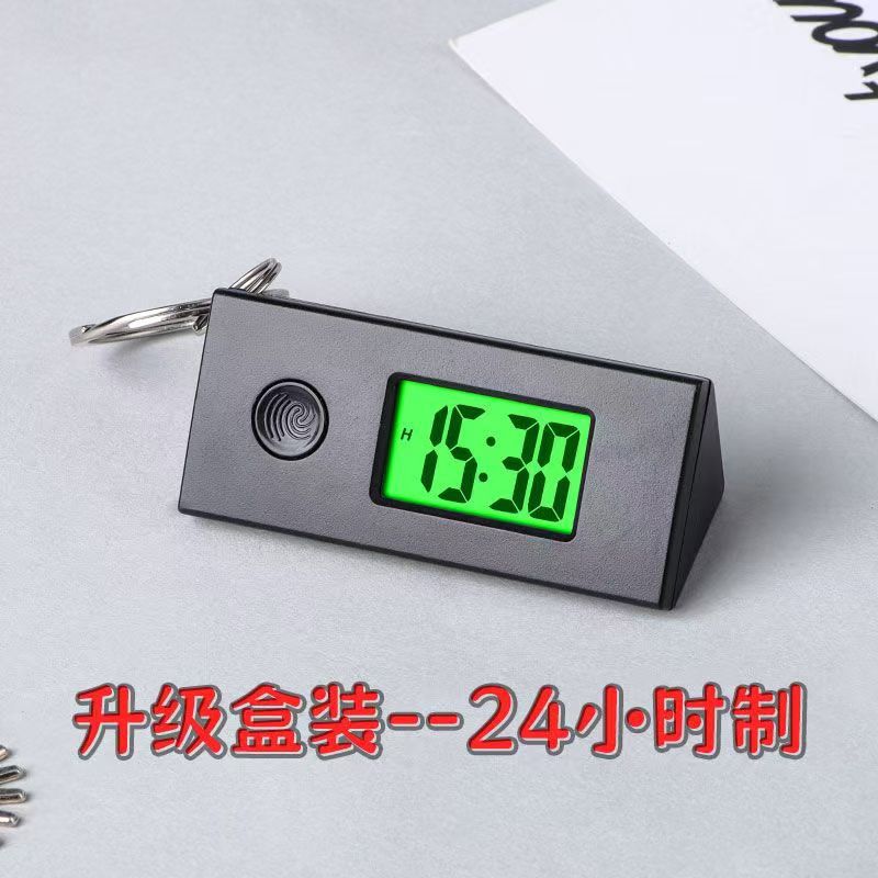 New Work Exam Postgraduate Entrance Exam Silent Electronic Watch Luminous Portable Backpack Keychain Small Hanging Watch Triangle Mini