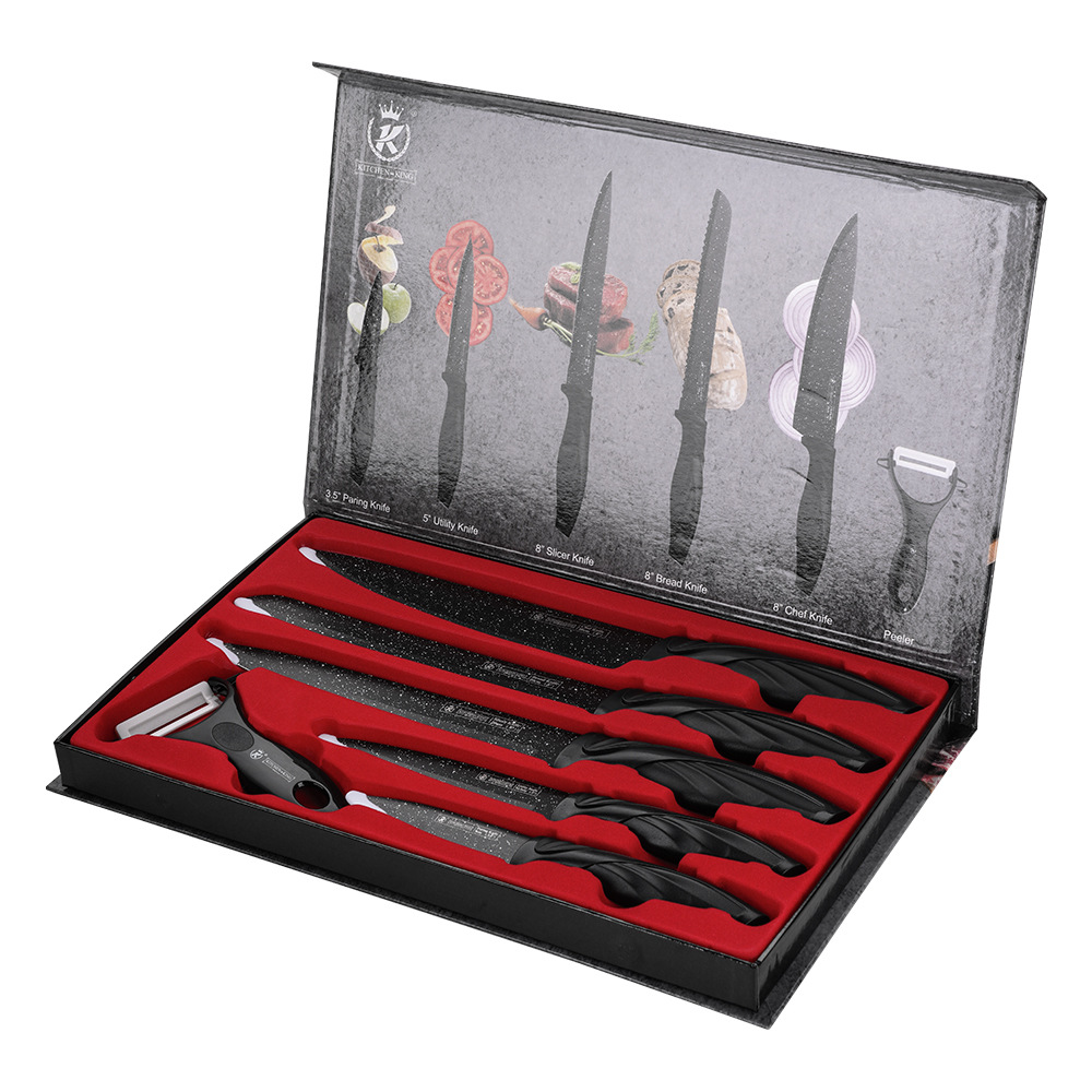 Jiakang Kitchen Knife Set Six-Piece Household Stainless Steel Chef Knife Meat Knife Fruit Knife