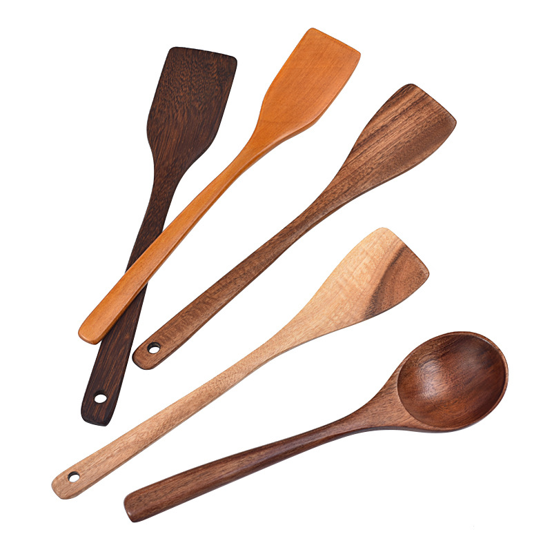 Chicken wing wood mini spatula, non-stick pan wooden spatula, fried egg steak spatula, stirring spoon, custom LOGO