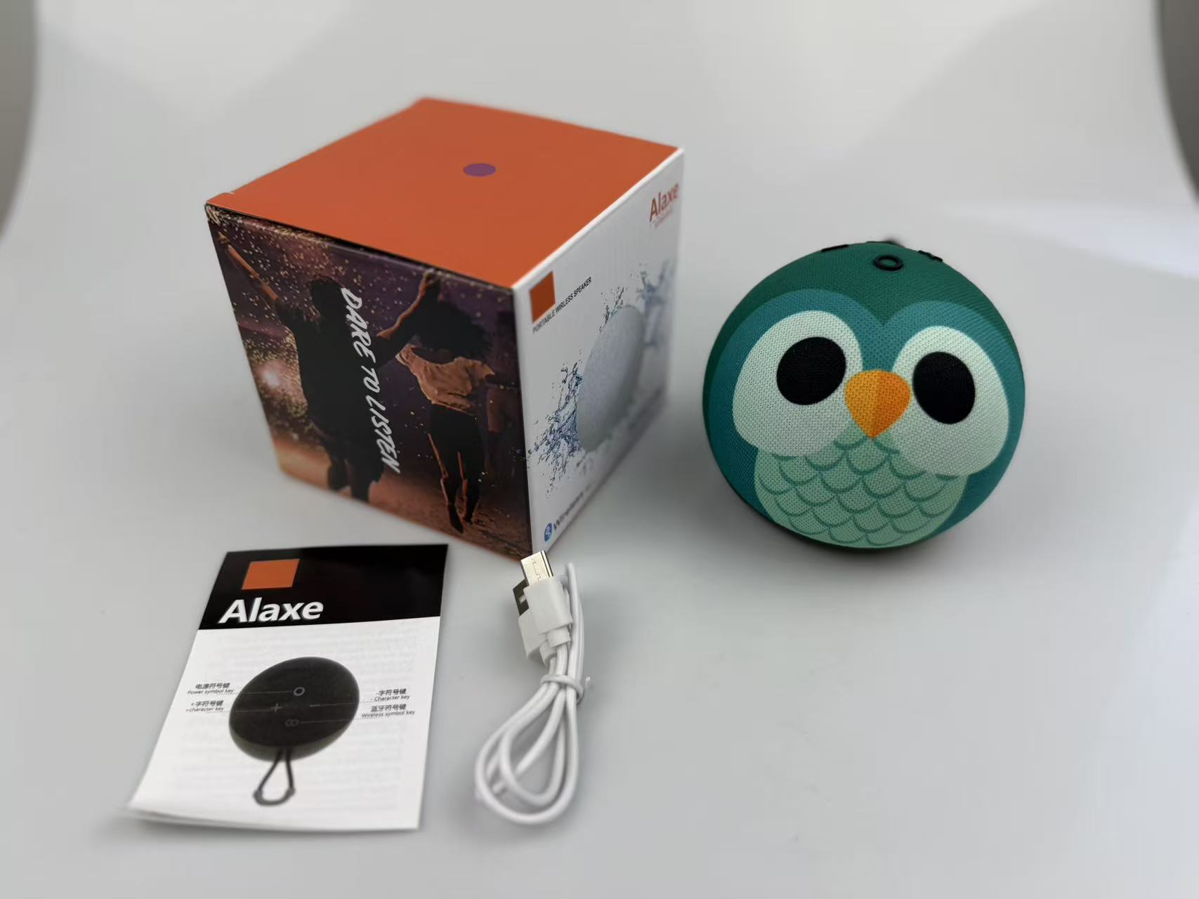 alaxe Bluetooth Speaker Heavy Bass Outdoor Home Cartoon Owl Desktop Football Mini Speaker