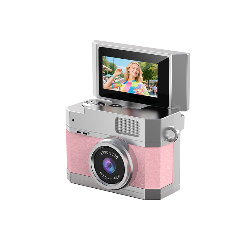 New CCD Digital Vlog Student Photo Video Camera Flip Screen Card Camera Mini Digital Camera