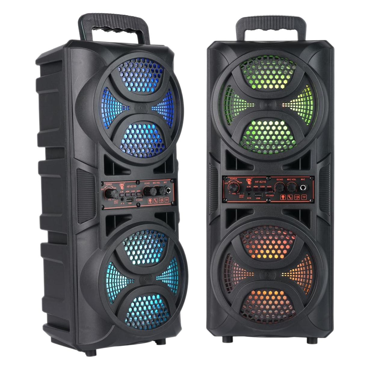 New portable dance dual 6.5-inch RGB loud volume high sound quality USB Bluetooth speaker