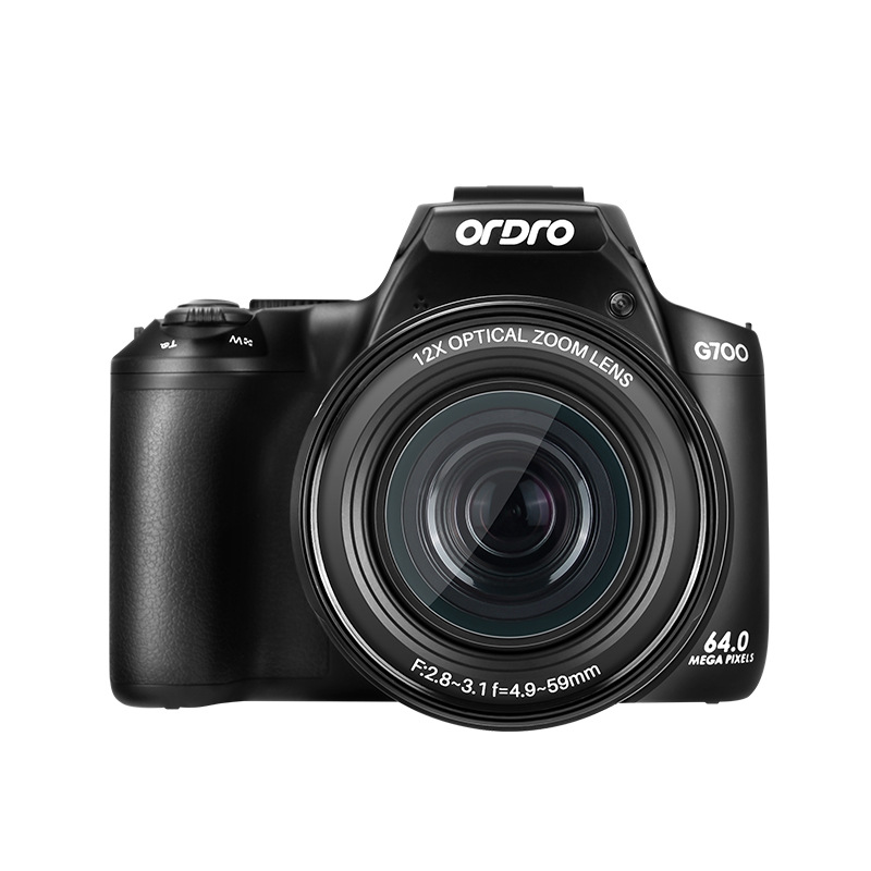Ordro G700 Digital Camera, Home Portable 12x Optical Zoom, 4K Ultra HD, Rotating Screen