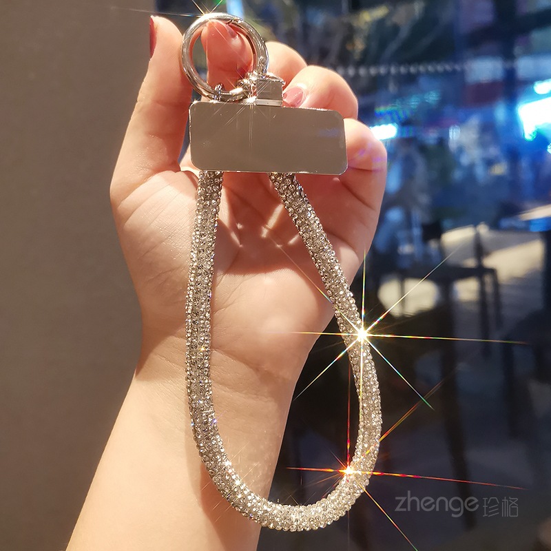 短款【银色】满钻粗挂绳+升级款金属夹片
