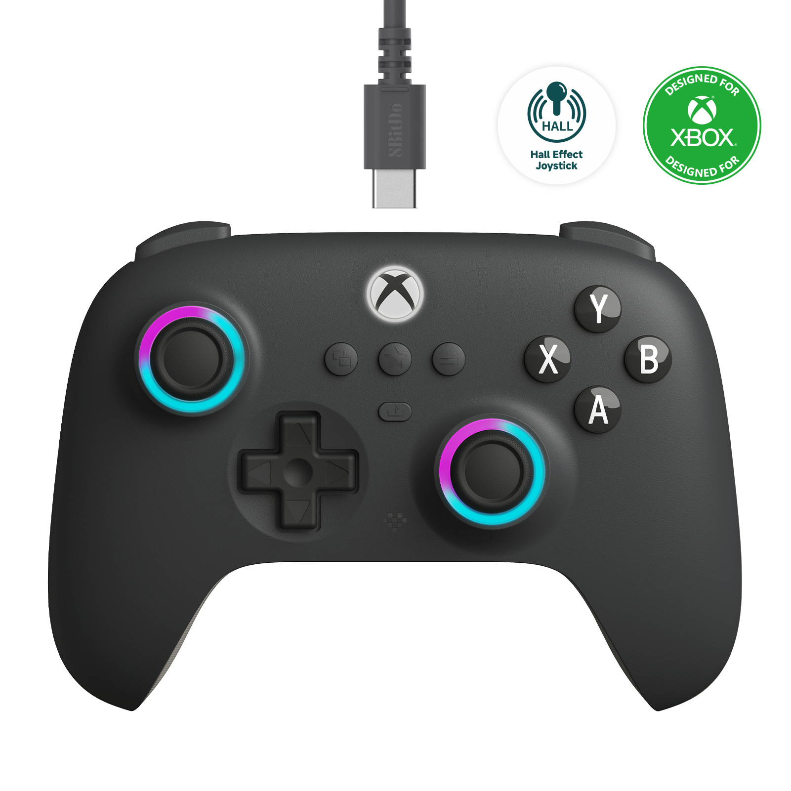 8Bitdo Orion Youth Wired Controller Light Chaser Edition Officially Licensed Console PC Black Myth Dual Hall Effect