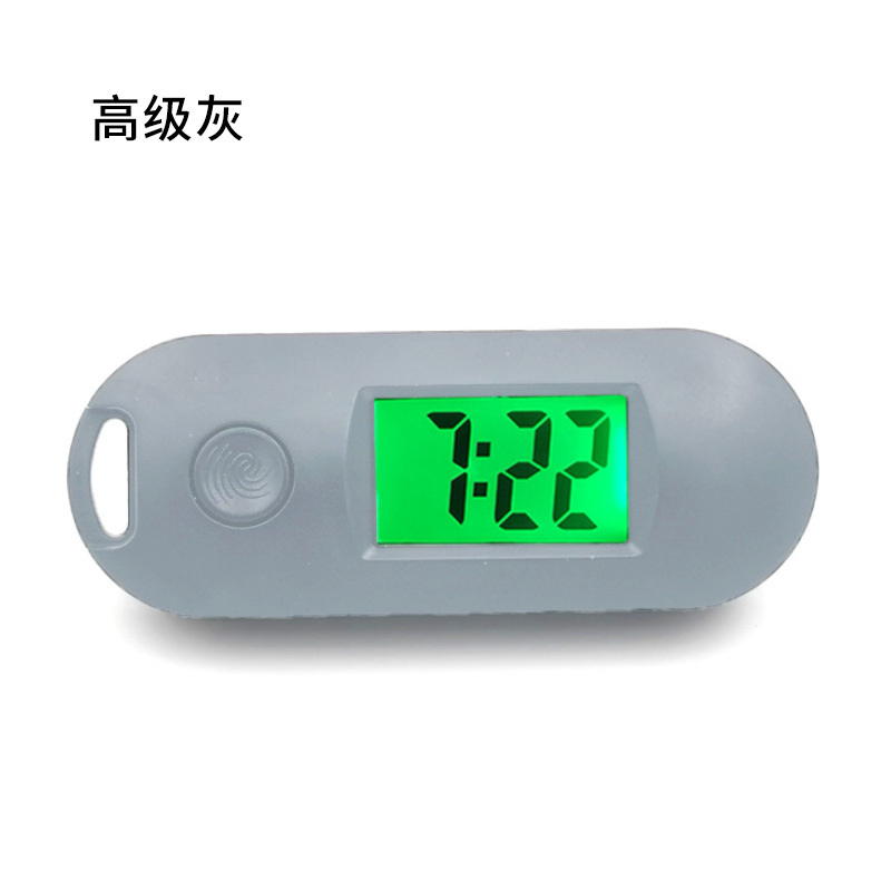 Mini keychain oval luminous wall clock candy color silent digital electronic watch exam hanging clock