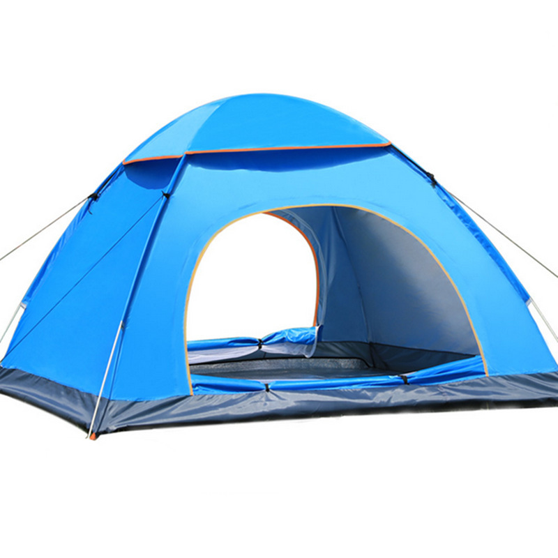 Automatic outdoor quick-open tent, beach camping fishing hand-throw quick-open 3~4 person outdoor tent