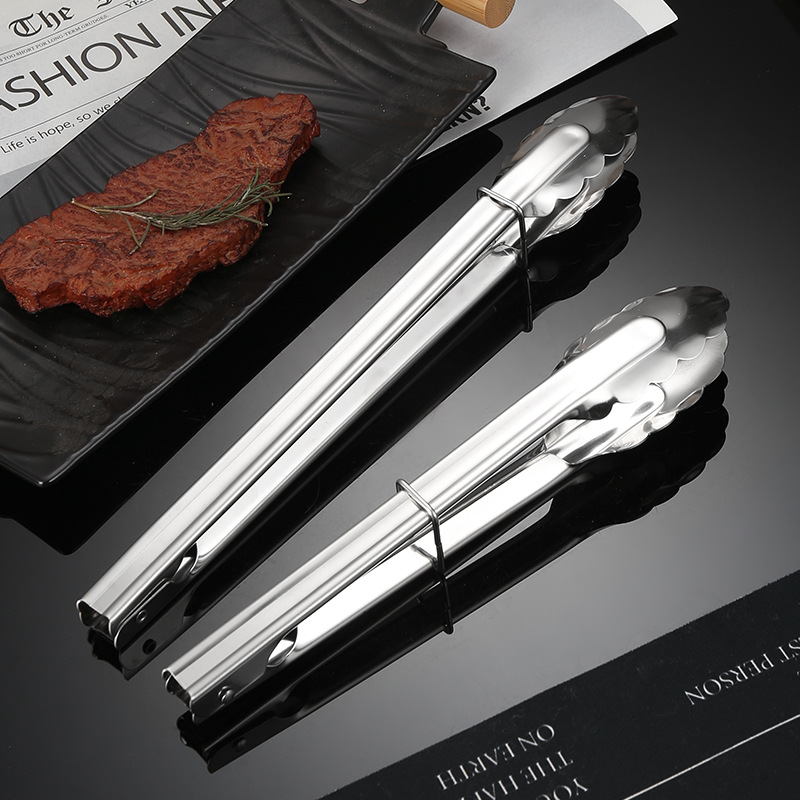 Thickened stainless steel bread food barbecue clip kitchen self-service steak clip outdoor restaurant barbecue food clip
